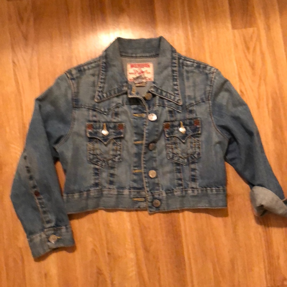 True Religion cropped denim jacket